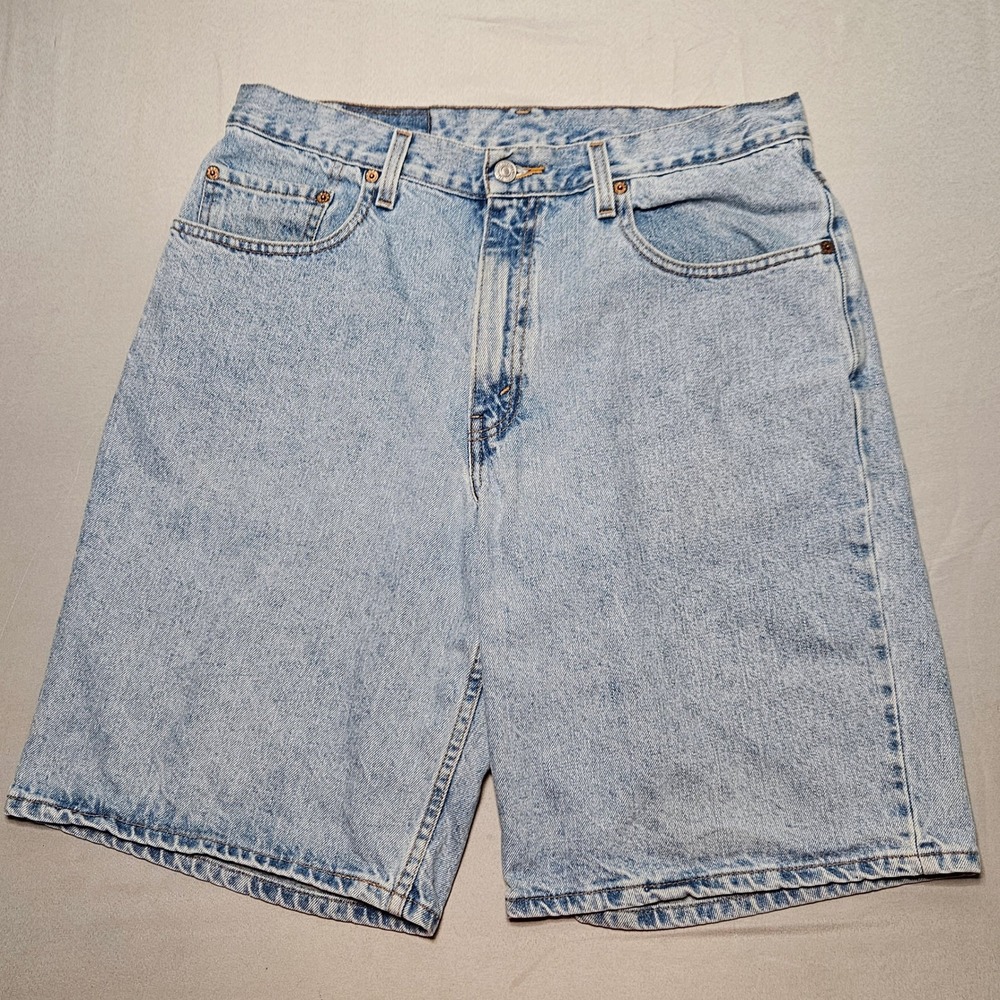 Levi's 560 Loose Fit Shorts Mens 34 Light Wash Blue Denim Vintage 90s Baggy